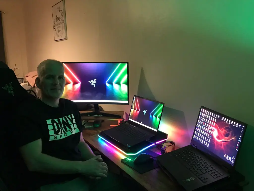 James Alexander the Jimmtech Owner with the Razer Blade 15 Gaming Laptop